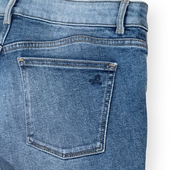 DL1961 Mara Instasculpt Straight Ankle Jeans Womens 30 Brookside Two Tone Frayed - Picture 8 of 13